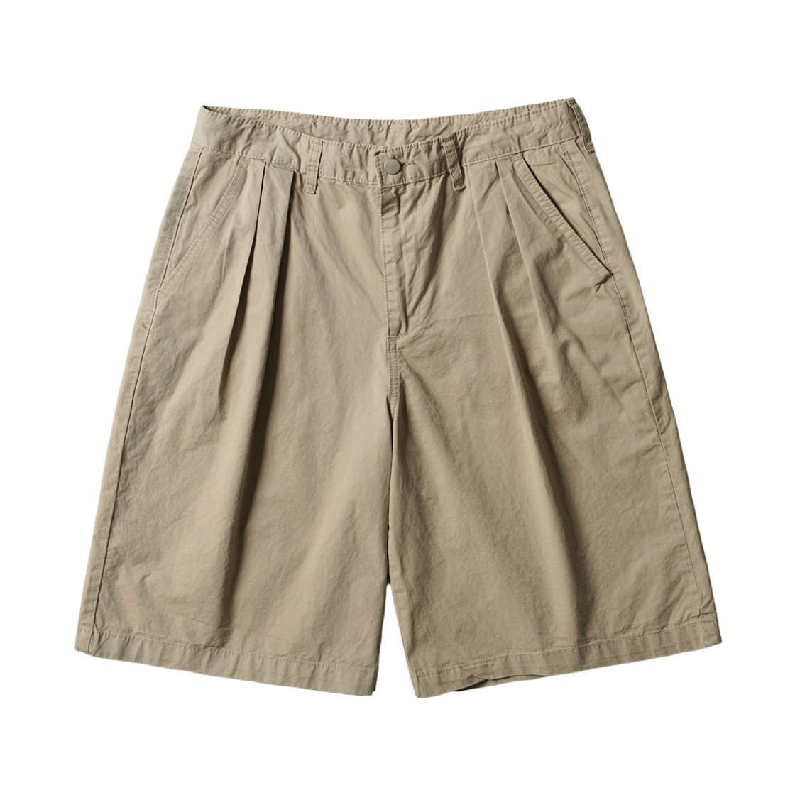 JUSP6944_Stonebeige_29 EZKATON Lido Two Tuck Bermuda Pants Stonebeige JUSP6944