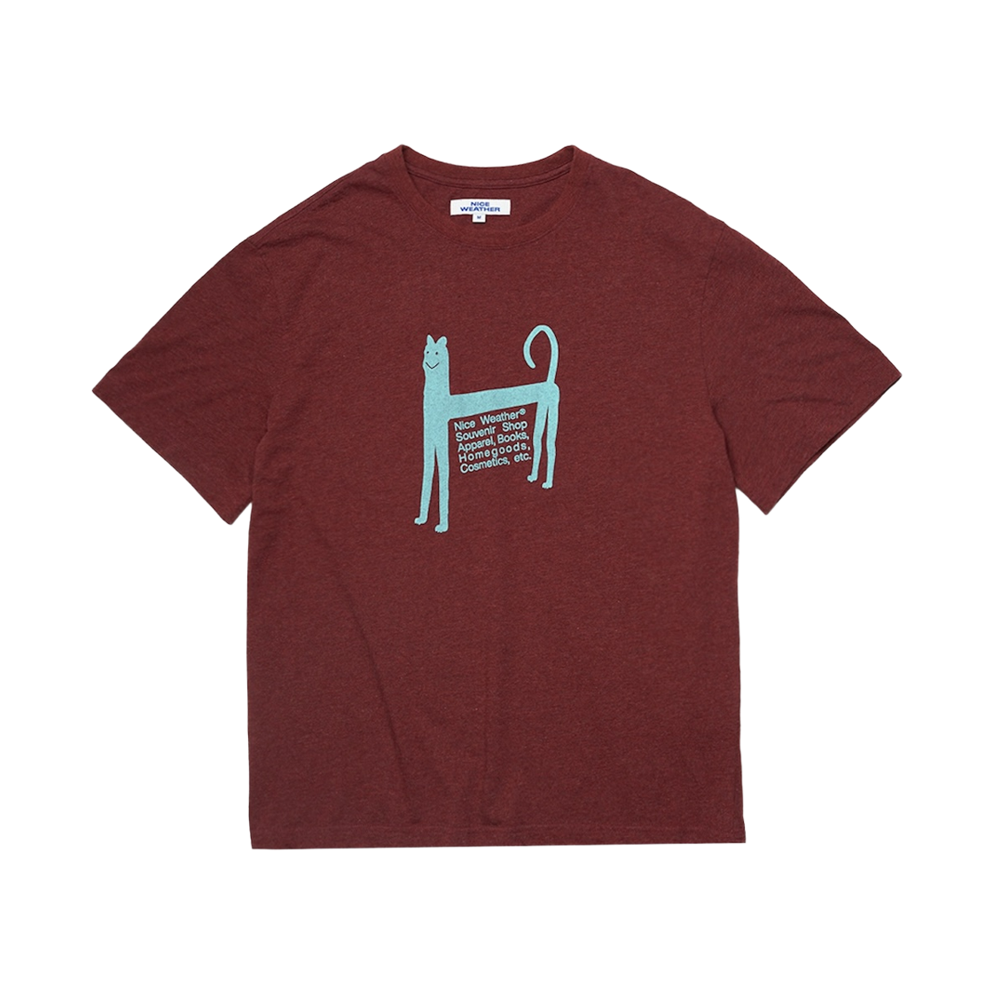 S52090 Nice Weather Apparel Long cat T-Shirt Burgundy