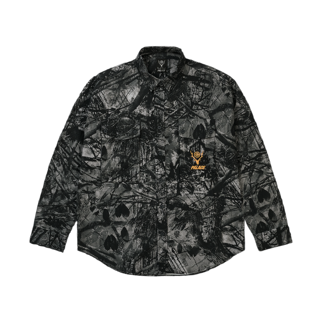 - Palace x South2 West8 Shirt Black Camo - 26FW