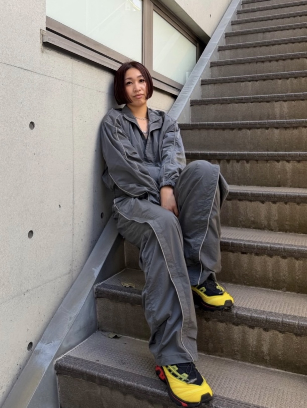 Salomon x Kith XT-EVO Black Lemon 착용 스타일 - 3