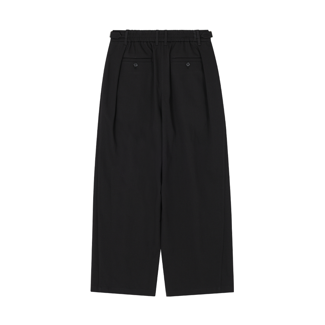 (W) 송지오 레벨볼륨 세미 와이드 팬츠 블랙((W) SONGZIO Level Volume Semi Wide Pants Black) - 2