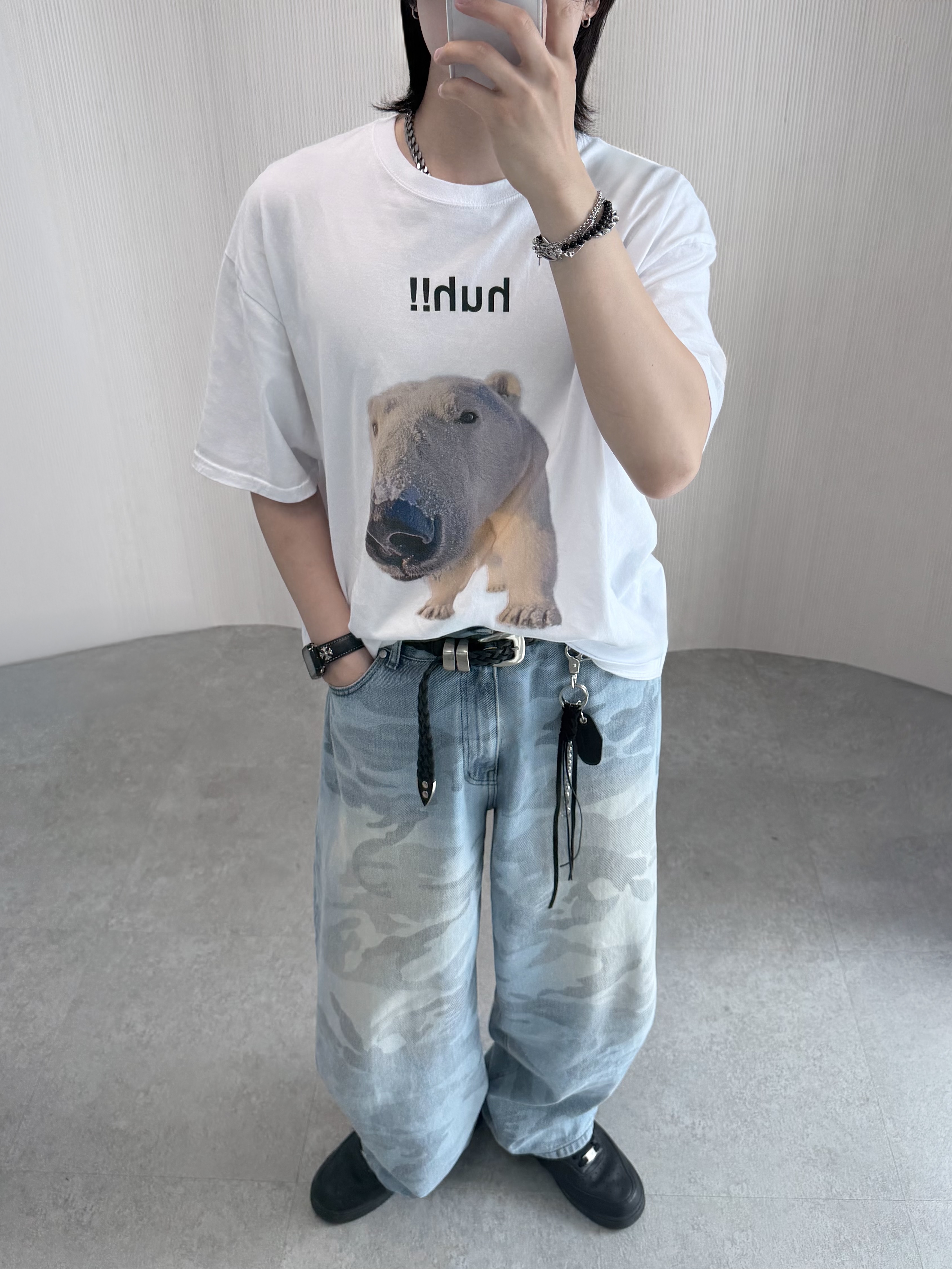Suade Huh Tee White, Diesel Dx1550040 Stainless Steel Chain Bracelet Silver 착용 스타일 - 3