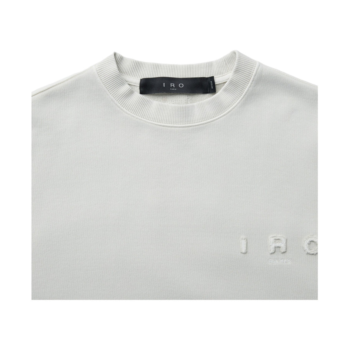 이로 누아르쇠르 백로고 아트웍 다잉 맨투맨 라이트 그레이(Iro Noirceur Back-Logo Artwork Dyed Sweatshirt Light Gray) - 4
