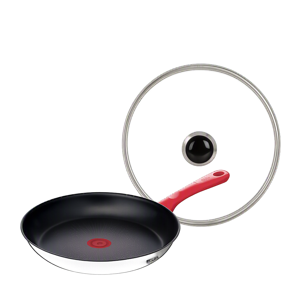 테팔 에디션 레드 인덕션 프라이팬 28cm+유리뚜껑(Tefal Edition Red Induction Frying Pan 28cm + Glass Lid)