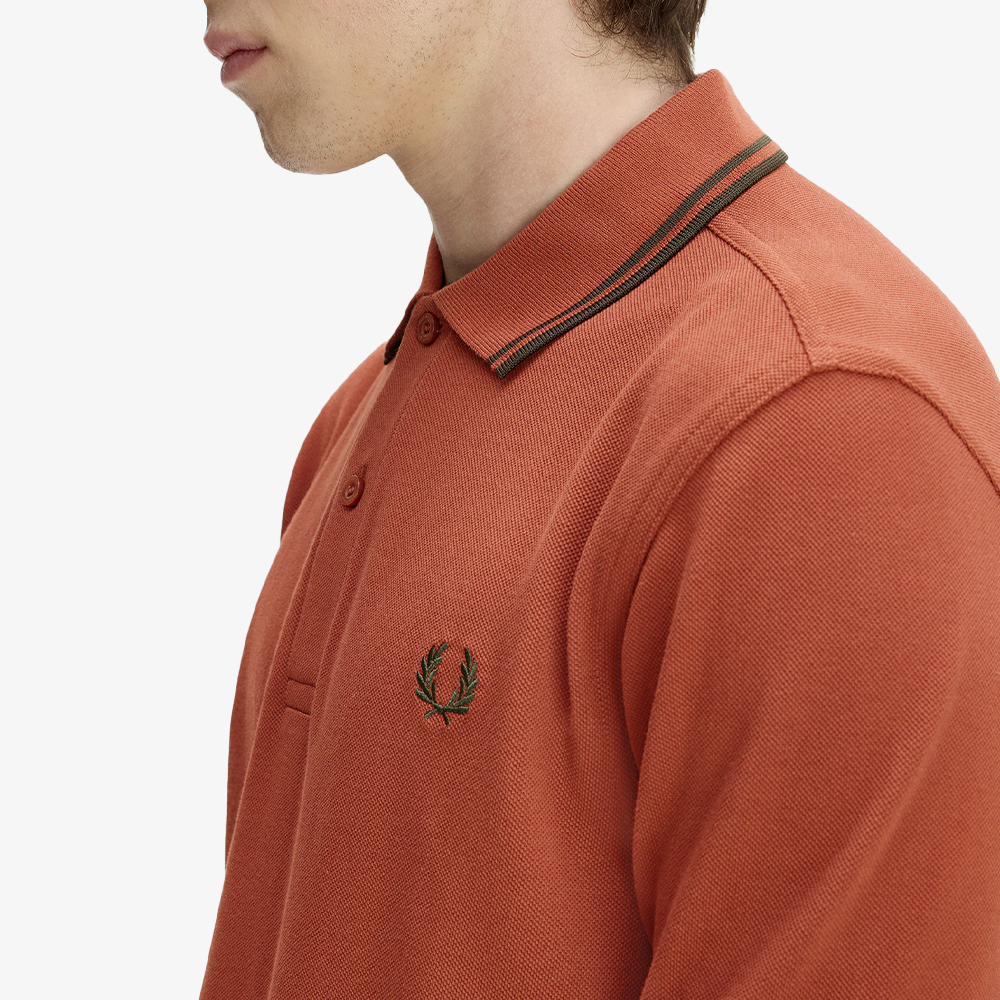 프레드페리 M3600 트윈 팁 프레드페리 셔츠 브랜디/나이트그린(Fred Perry M3600 Twin Tipped Fred Perry Shirt Brandy/Night Green) - 5
