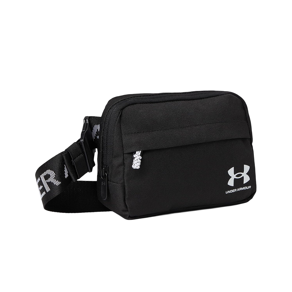 언더아머 UA 루던 웨이스트백 크로스바디 블랙 화이트(Under Armour UA Loudon Waist Bag Crossbody Black White)