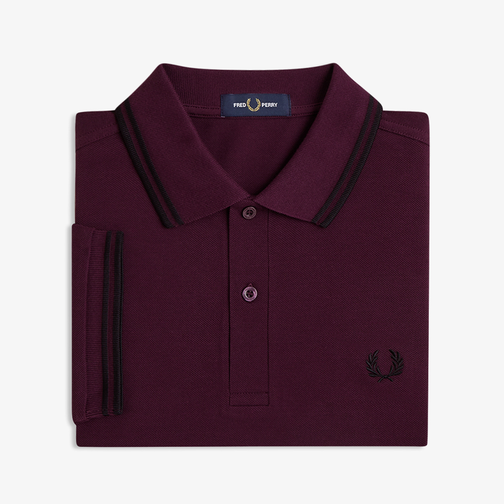 프레드페리 M3600 트윈 팁 프레드페리 셔츠 플럼/블랙(Fred Perry M3600 Twin Tipped Fred Perry Shirt Plum/Black) - 6