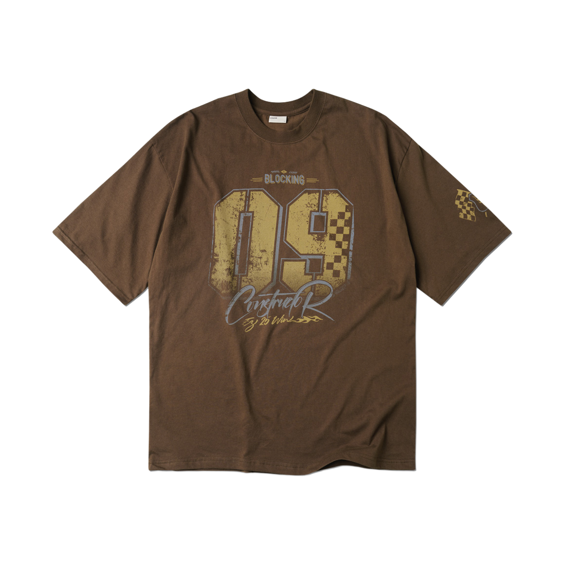 에즈카톤 블로킹 반팔티셔츠 브라운 KMST6873(EZKATON Blocking Short Sleeve Brown KMST6873)