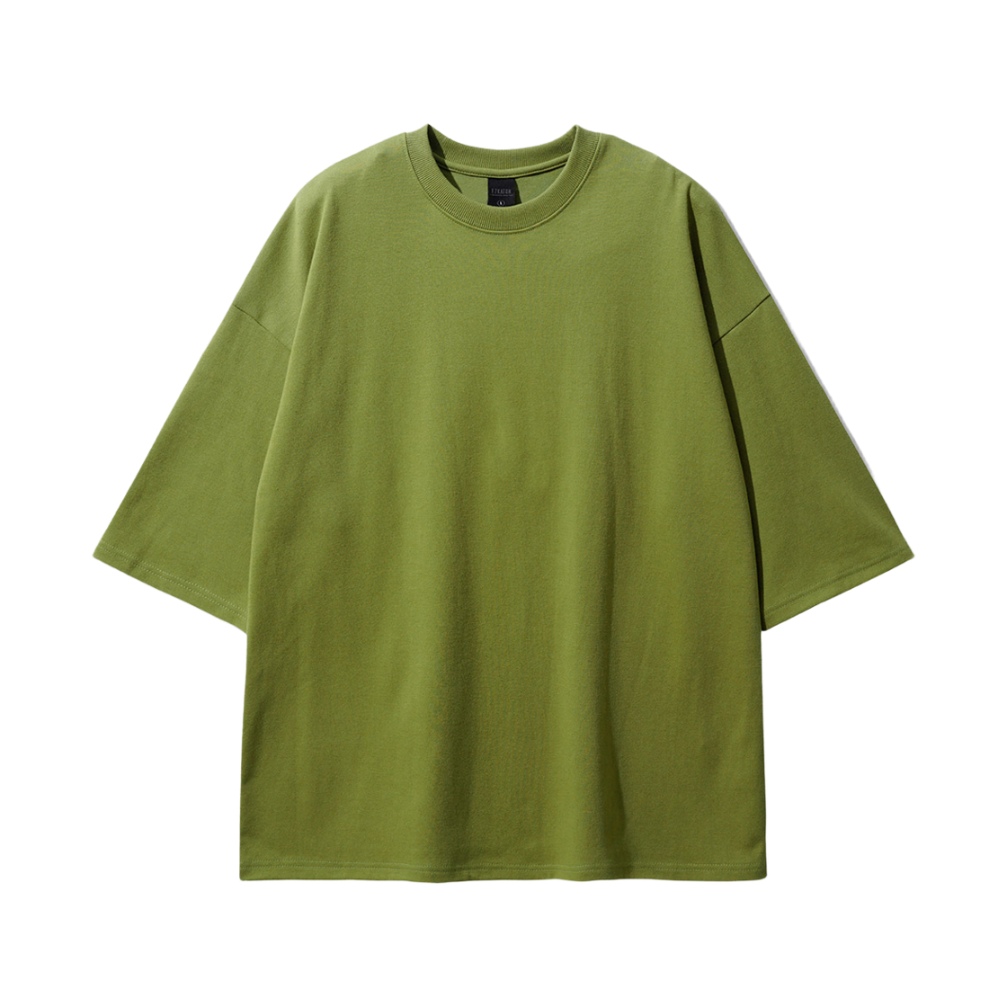 KMST6691_Olive_291 EZKATON Silhouette Short Sleeve Olive KMST6691
