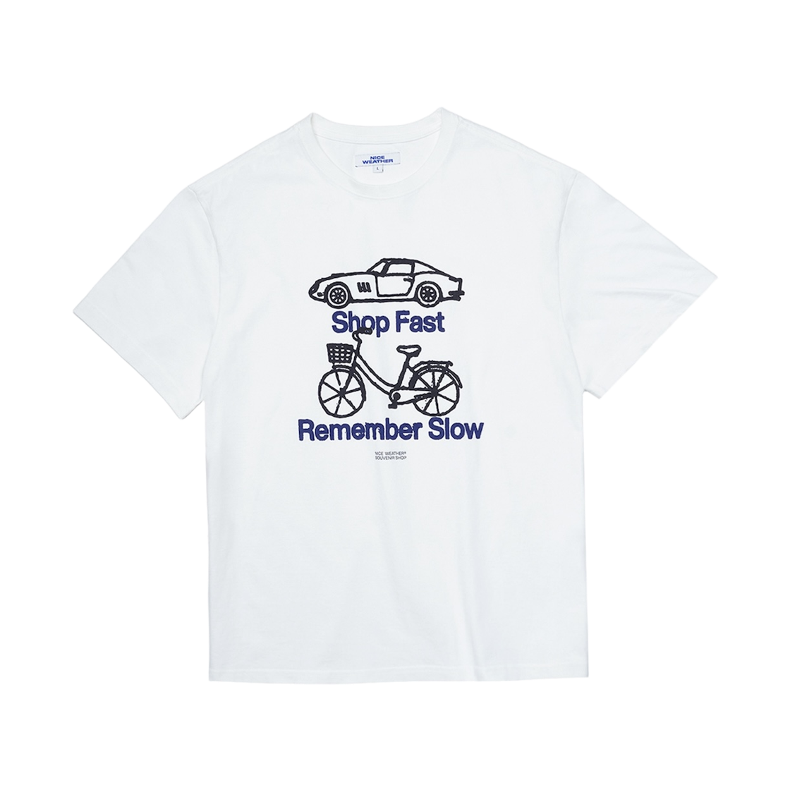S52085 Nice Weather Apparel Shop Fast Remember T-Shirt White