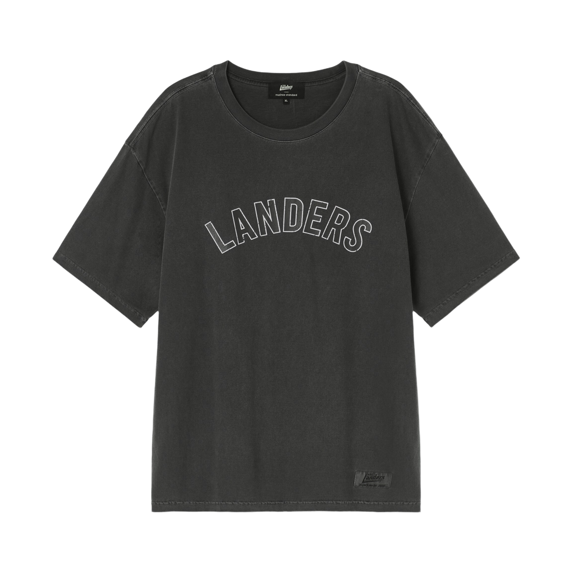 SSG 랜더스 x 무신사 스탠다드 랜더스 피그먼트 다이드 티셔츠 차콜 그레이(SSG Landers x Musinsa Standard Landers Pigment Dyed T-Shirt Charcoal Grey) - 1
