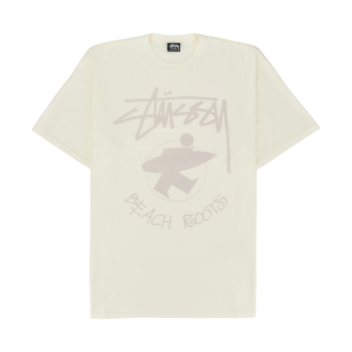 1905072 Stussy Beach Roots Pigment Dyed T-Shirt Natural