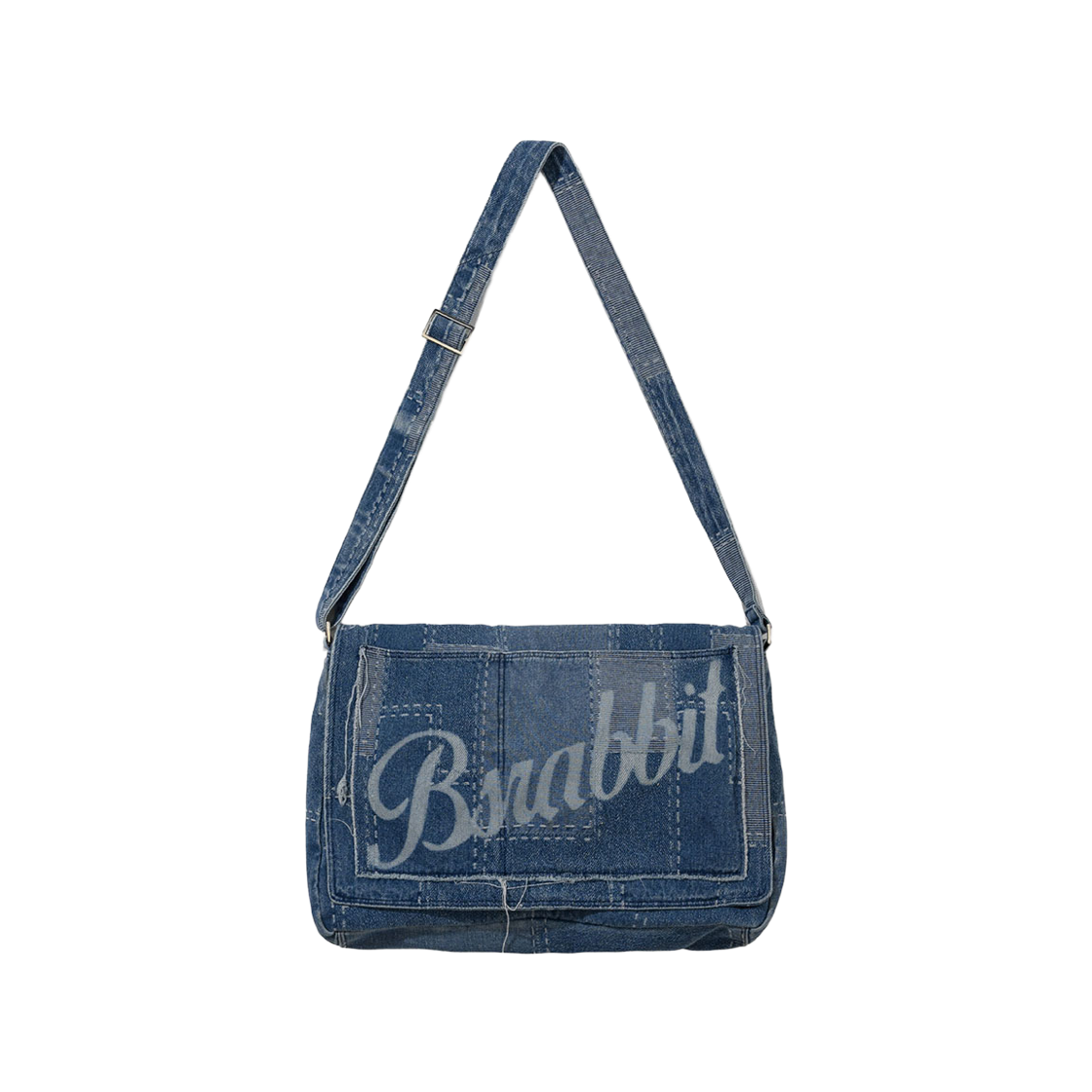 BSR26SSBG003 Bsrabbit Patchwork Flap Denim Big Cross Bag Indigo