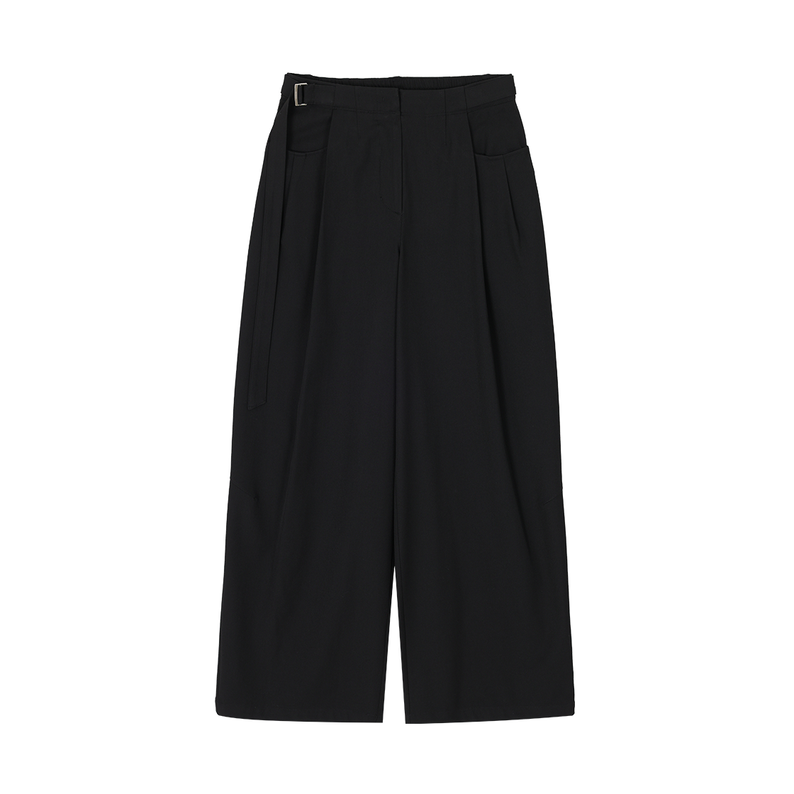 (W) 송지오 레벨볼륨 와이드 팬츠 블랙((W) SONGZIO Level Volume Wide Pants Black) - 1