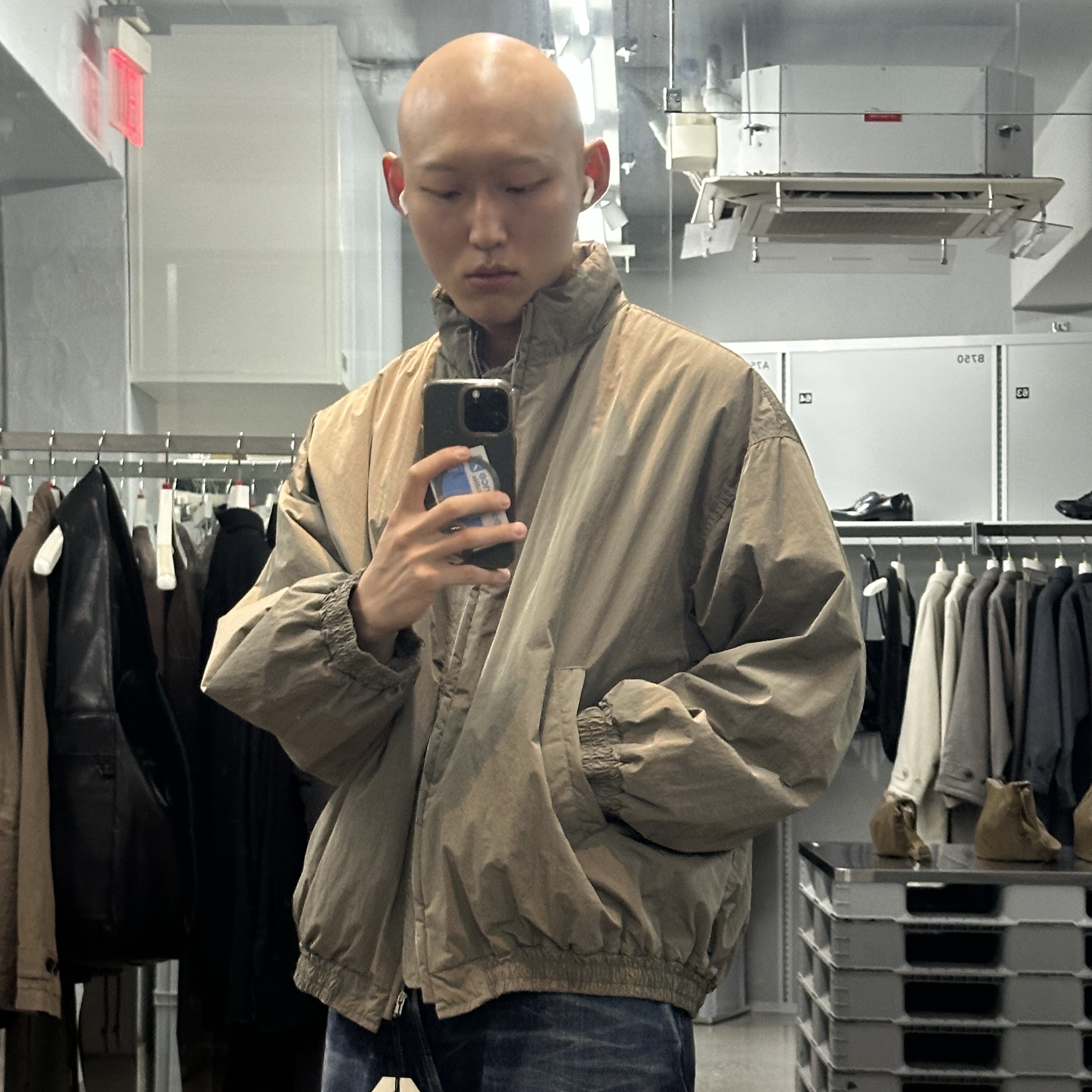 ssstein Oversized Flight Jacket Military Khaki - 24FW 착용 스타일
