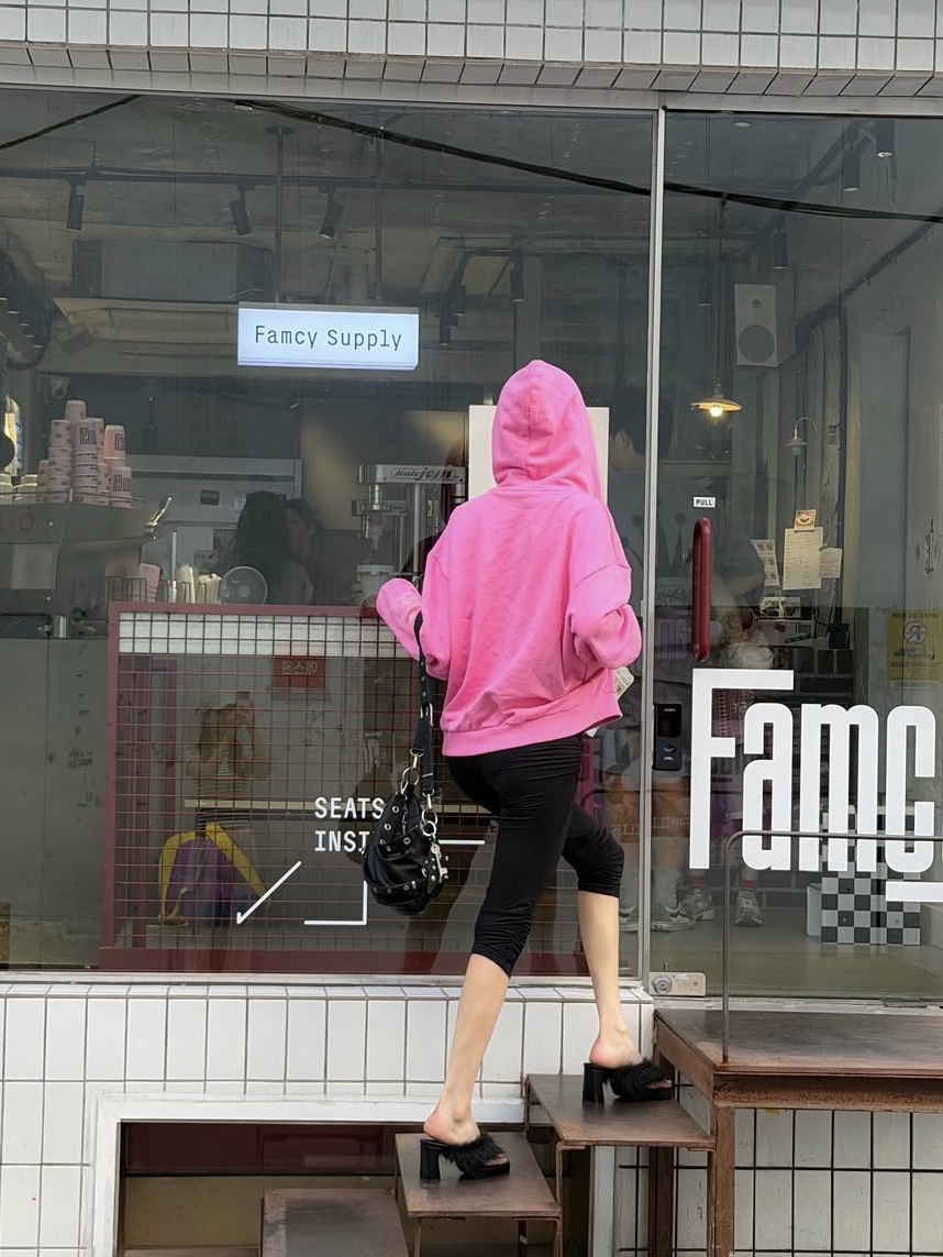 Gateless Girls Zip-up Hoodie-Pink, Gateless Girls Zip-up Hoodie-Pink-Charcoal 착용 스타일 - 10