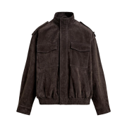 Zara Suede Leather Jumper Anthracite Grey