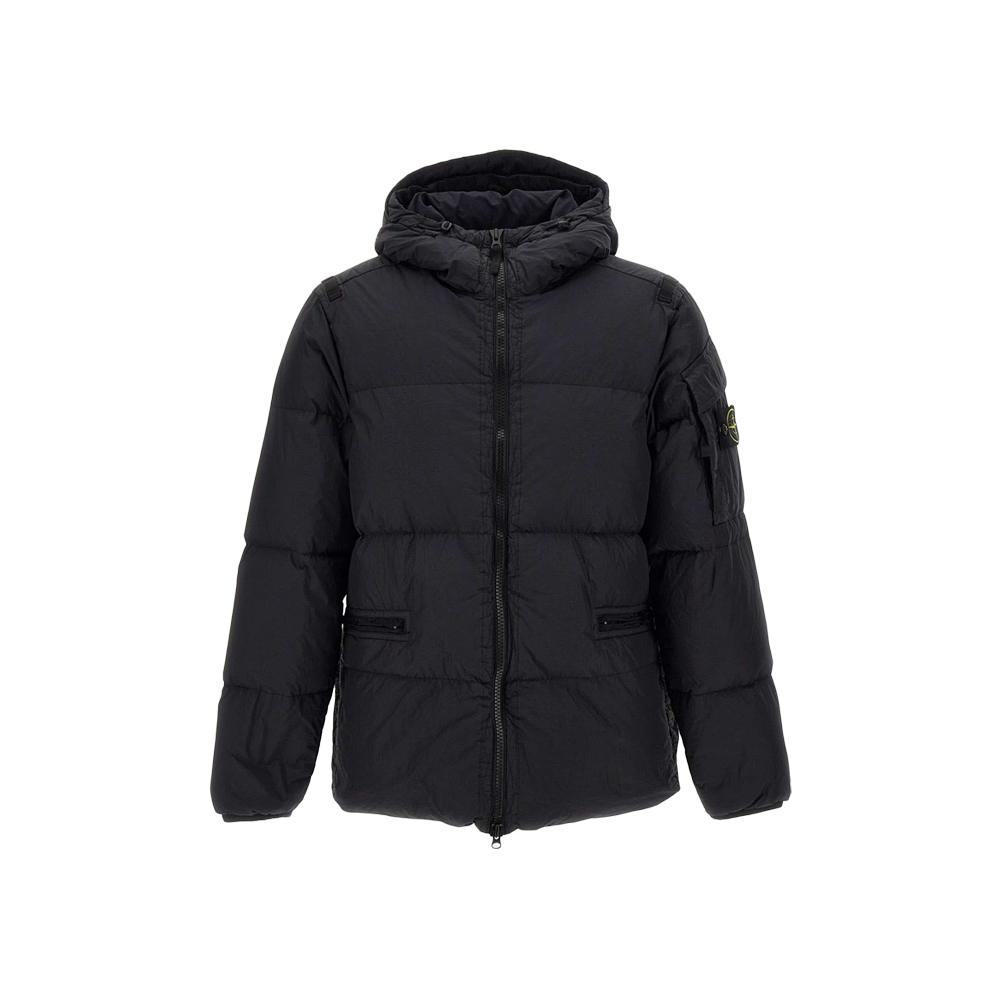 [15% 쿠폰] 스톤아일랜드 와펜 크링클랩스 후드 패딩자켓 블랙([15% 쿠폰] Stone Island Wappen Crinkle Reps Hooded Padded Jacket Black) - 2