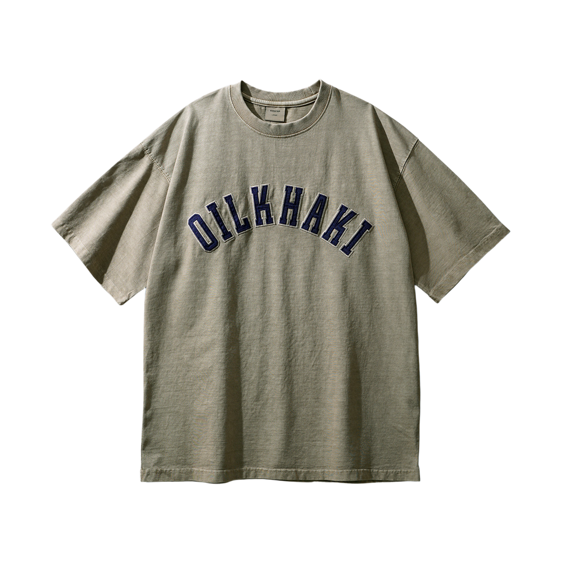 퍼스텝 오일카키 피그먼트 반팔 베이지 SMST4634(PERSTEP Oil Khaki Pigment T-Shirt Beige SMST4634)