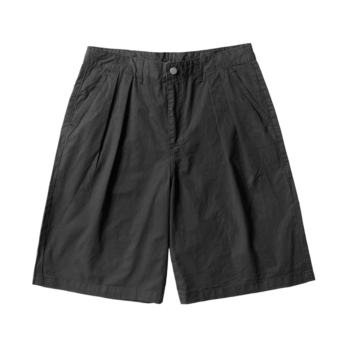JUSP6944_darkgray_29 EZKATON Lido Two Tuck Bermuda Pants Darkgray JUSP6944