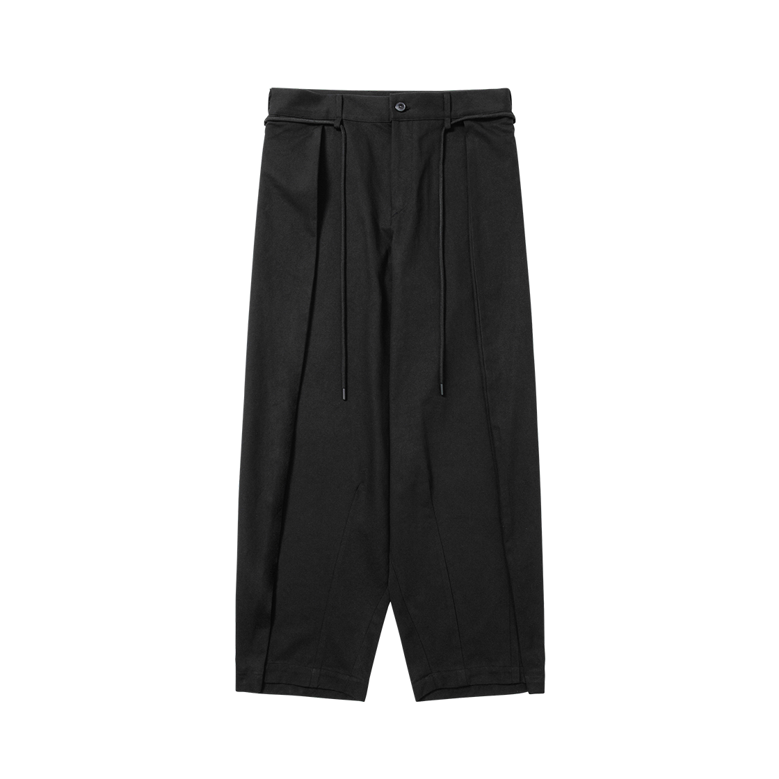 AJ264PT002BK AJOBYAJO Cotton Twill One Tuck Pants BLACK