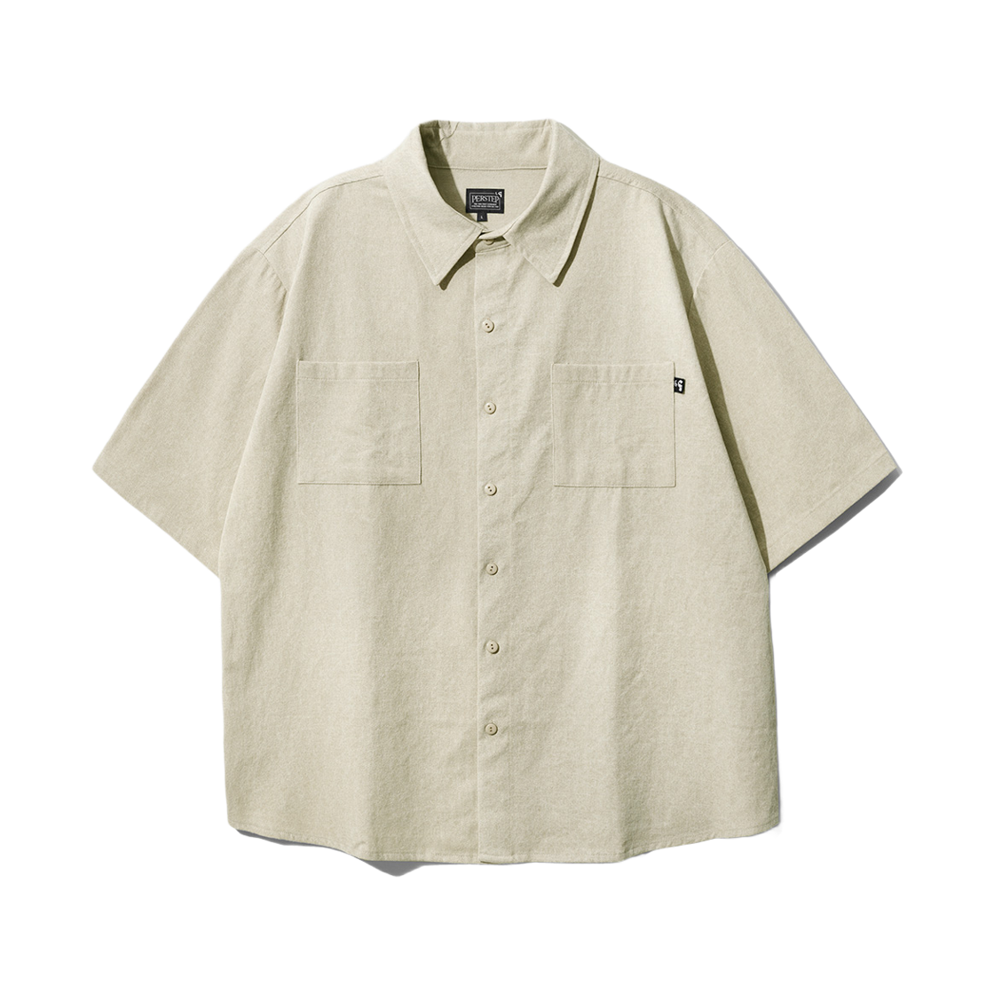 SMSS4079_Beige_291 PERSTEP Pigment Loose Fit Half Shirt Beige SMSS4079