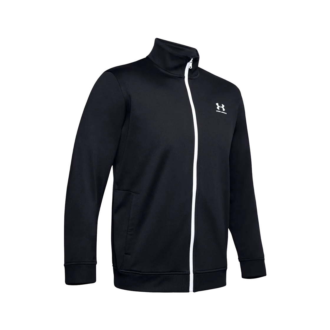 언더아머 스포츠스타일 트리콧 자켓 블랙 오닉스 화이트(Under Armour Sportstyle Tricot Jacket Black Onyx White)