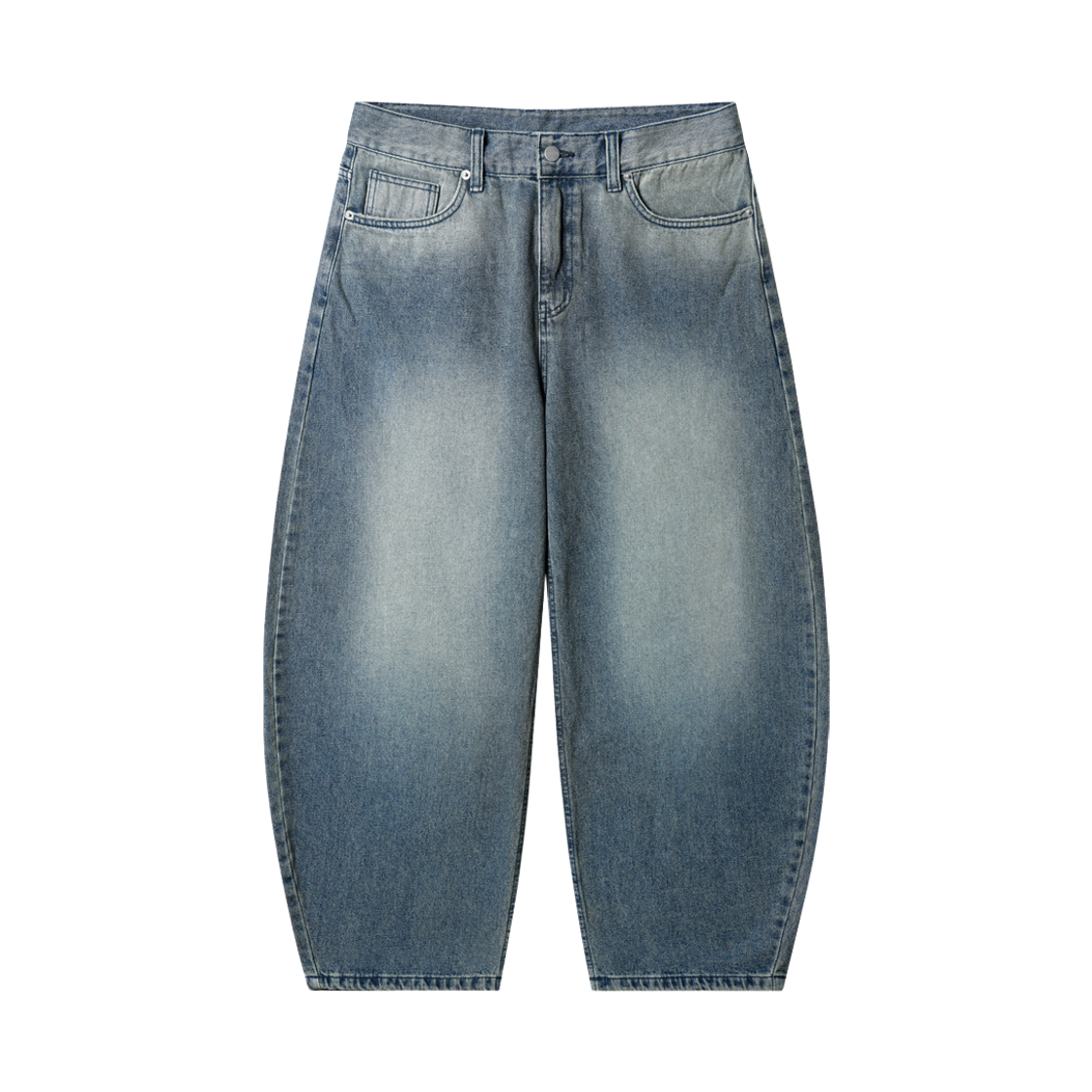 MMLP6955_midblue_29 EZKATON Stamp Pocket Balloon Wide Denim Pants Midblue MMLP6955