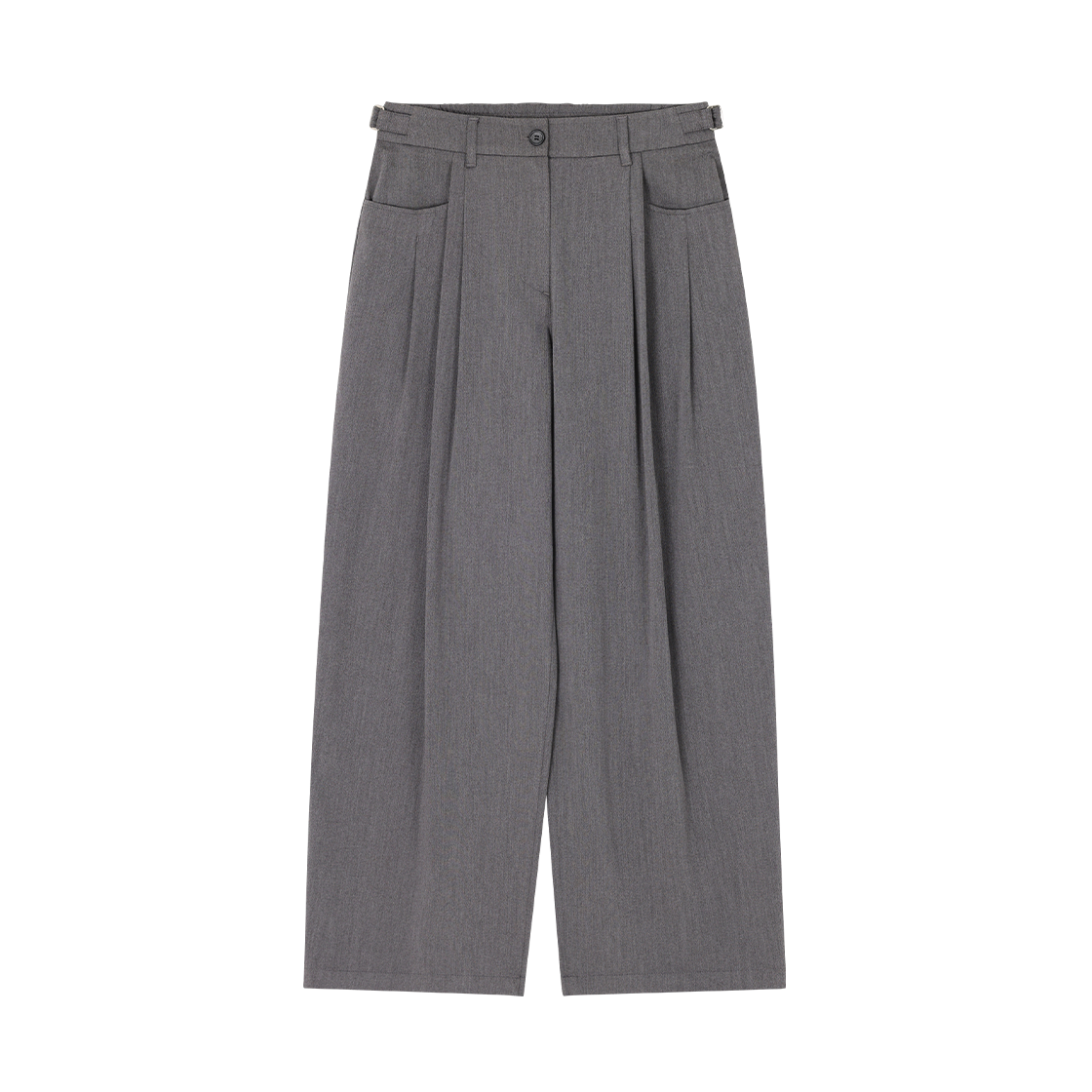 (W) 송지오 레벨볼륨 세미 와이드 팬츠 그레이((W) SONGZIO Level Volume Semi Wide Pants Grey)