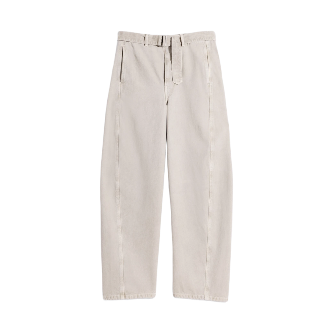 PA326-LD1054-BK201 Lemaire Heavy Snow Broken Twill Twisted Belted Pants Moonstone