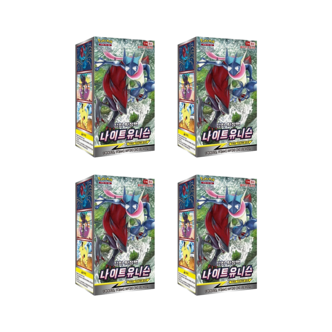 포켓몬 TCG 썬&문 강화 확장팩 나이트유니슨 4 박스 (80팩/한글판)(Pokemon TCG Sun & Moon Enhanced Expansion Pack Night Unison 4 Box (Pack of 80/Korean Ver.)) - 1
