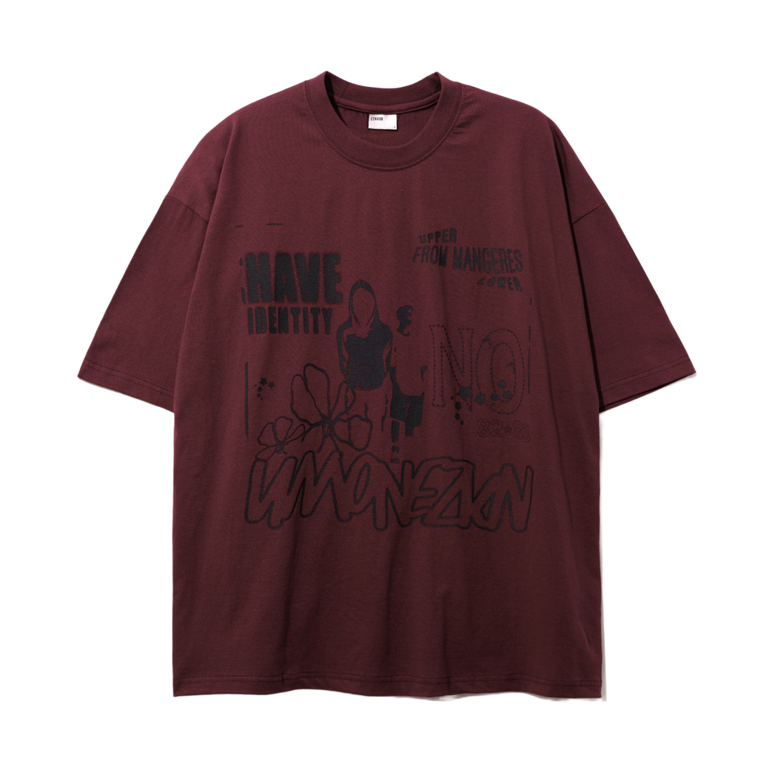 에즈카톤 커버업 반팔티셔츠 버건디 SHST6695(EZKATON Coverup Short Sleeve Burgundyy SHST6695)