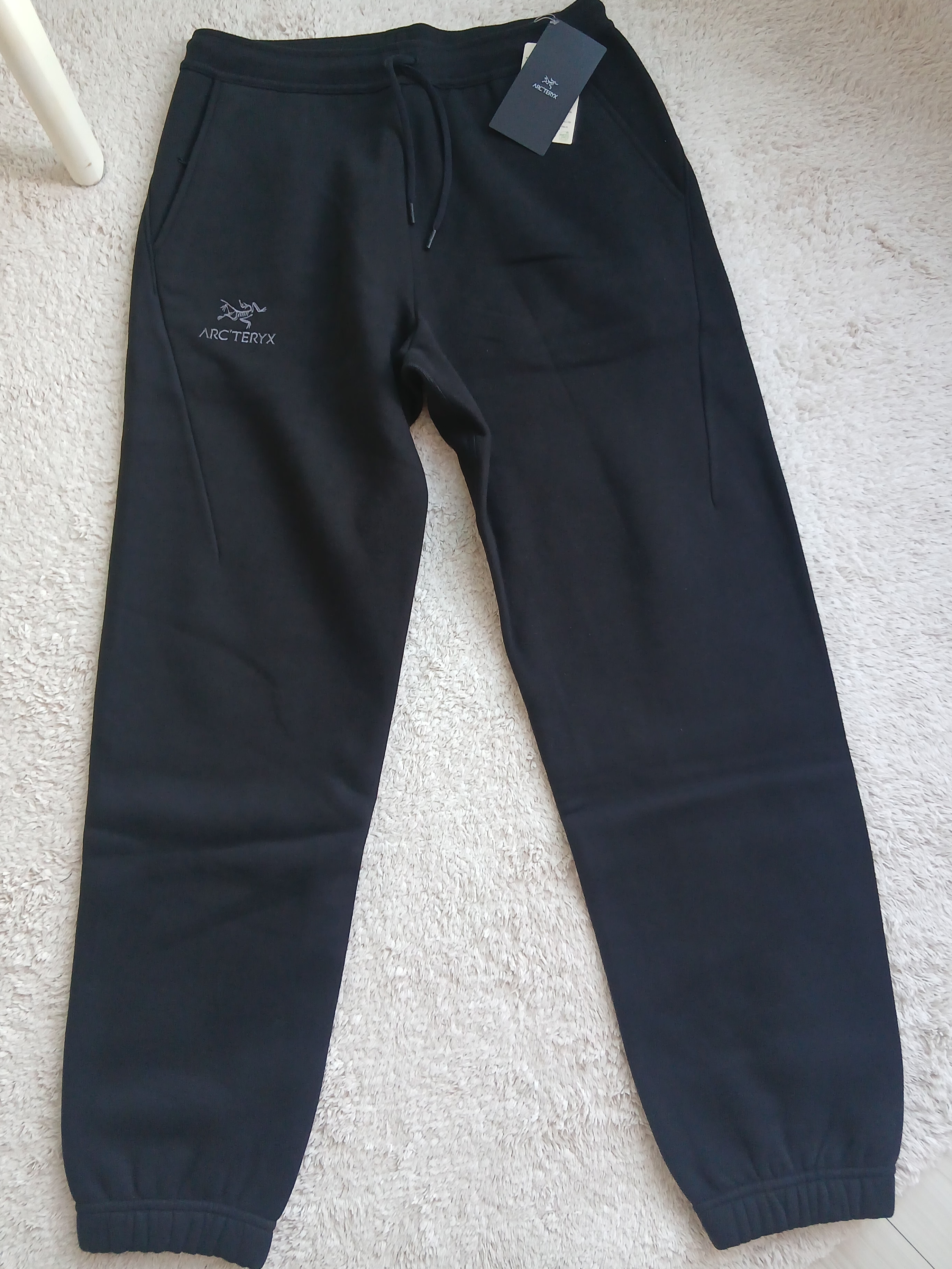 Arc'teryx Emblem Fleece Jogger Pants Black 착용 스타일 - 2
