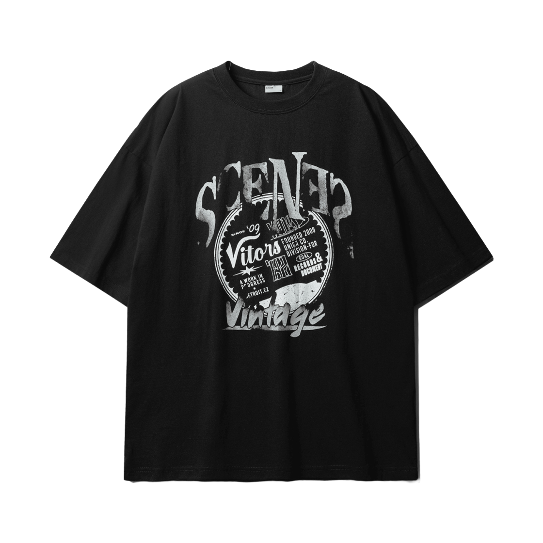 SHST6797_Black_29 EZKATON Scenes Short Sleeve Black SHST6797