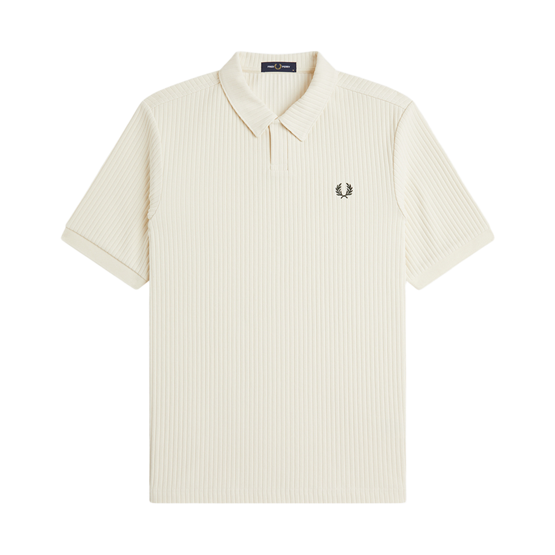 AFPM2G33407-560 Fred Perry Drop Needle Jersey Polo Shirt Ecru