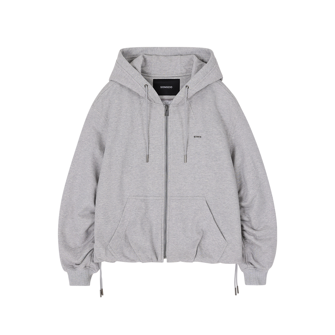 WI5TS713MG (W) SONGZIO COLLECTION Benediction Embroidered Hood Zip Up Melange Grey