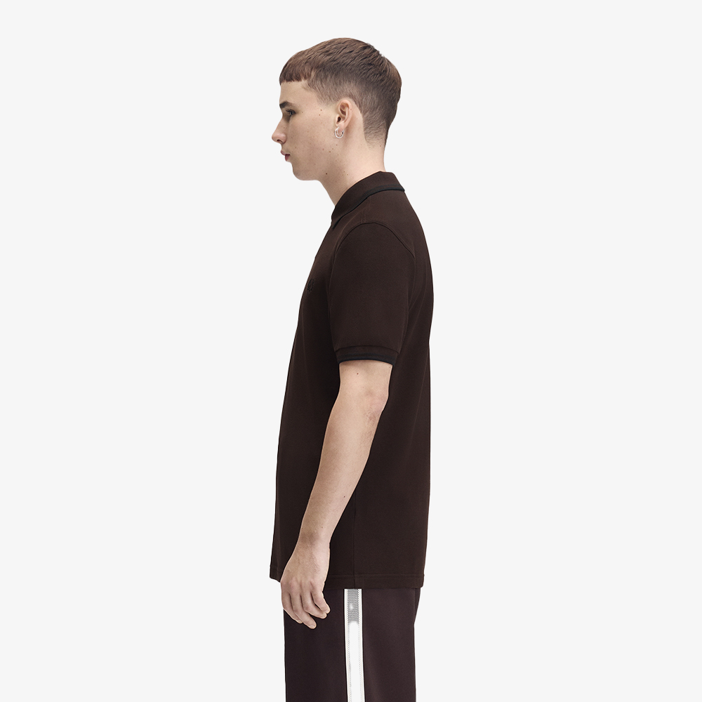 프레드페리 M3600 트윈 팁 프레드페리 셔츠 리치 브라운/블랙(Fred Perry M3600 Twin Tipped Fred Perry Shirt Rich Brown/Black) - 3