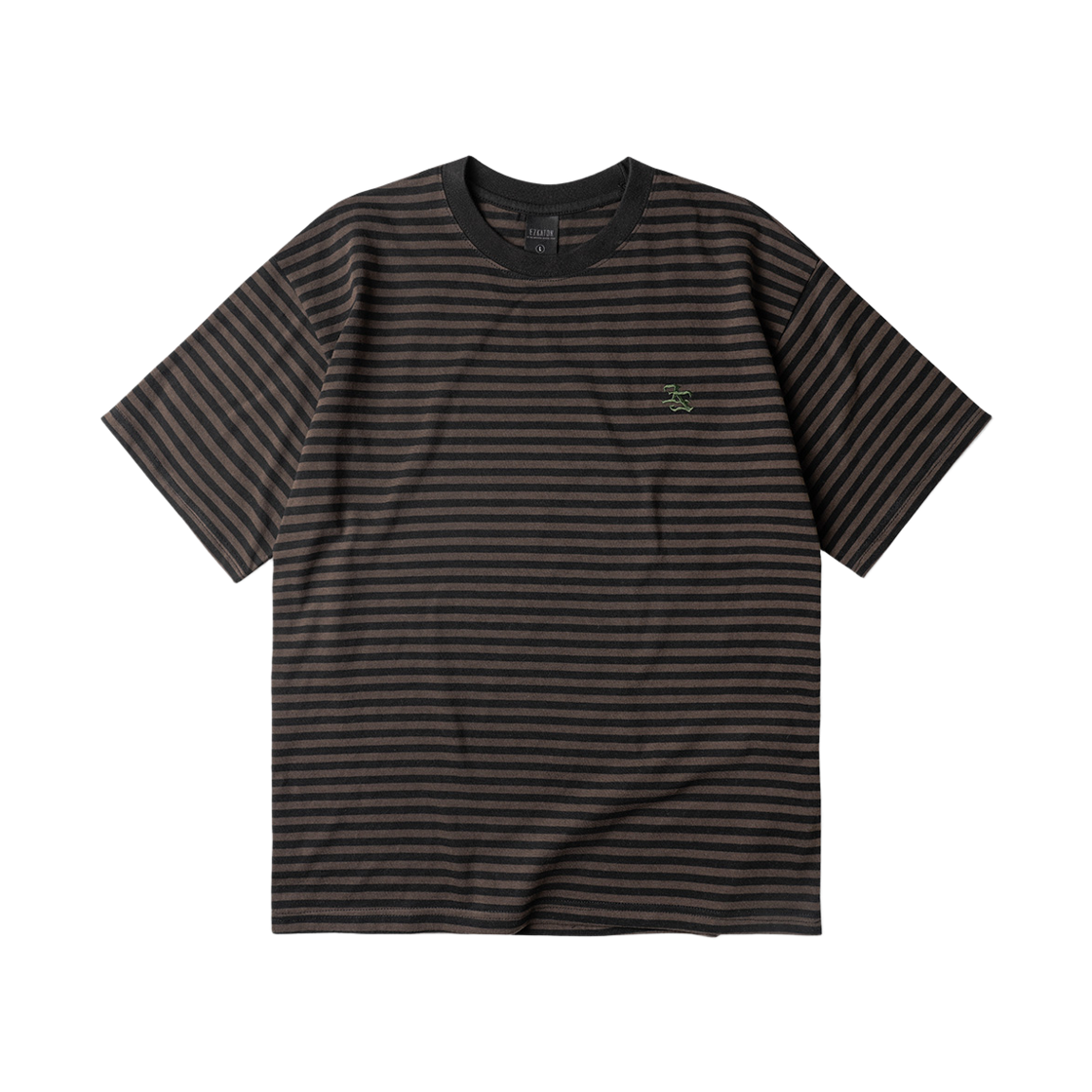 KMST6874_Deepbrown_29 EZKATON Rhythm Stripe Short Sleeve Deepbrown KMST6874