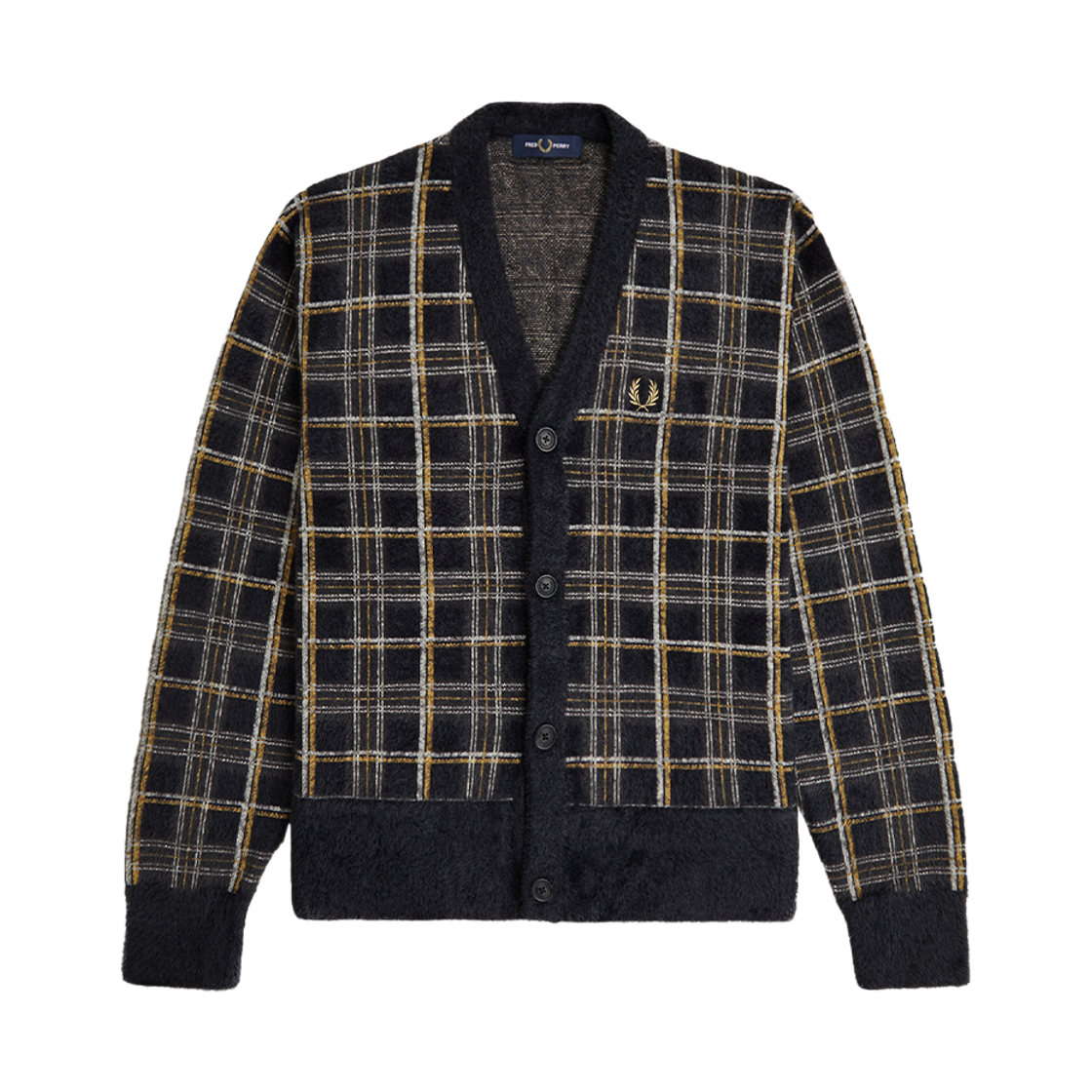 프레드페리 타탄 가디건 블랙(Fred Perry Tartan Cardigan Black)