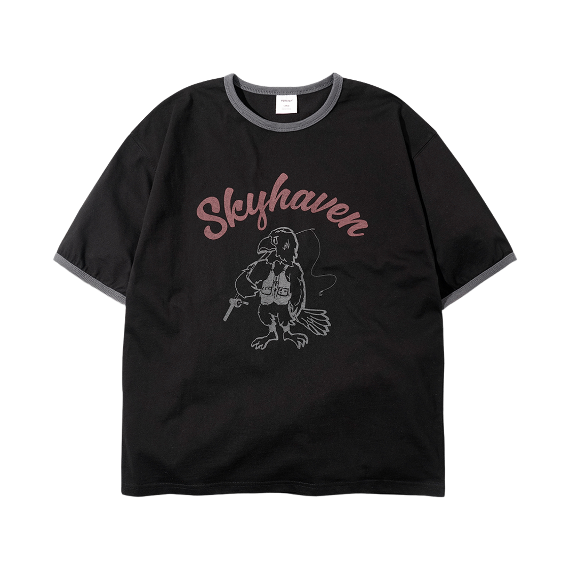 퍼스텝 스카이헤이븐 반팔티셔츠 블랙 JIST4707(PERSTEP Sky Haven T-Shirt Black JIST4707)