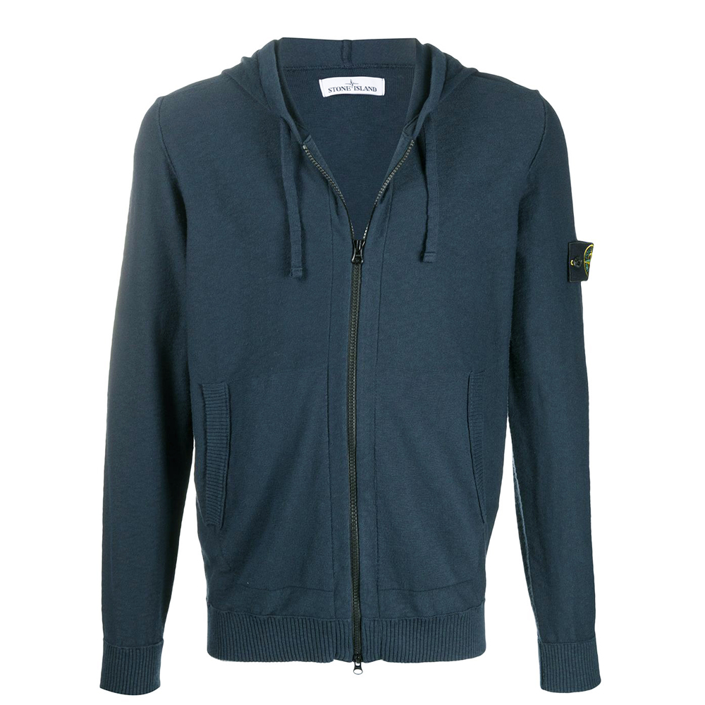 [25% 쿠폰] 스톤 아일랜드 11주년 와펜 패치 후드 집업 네이비([25% 쿠폰] Stone Island 11th Anniversary Logo Patch Hooded Zip-Up Navy) - 2