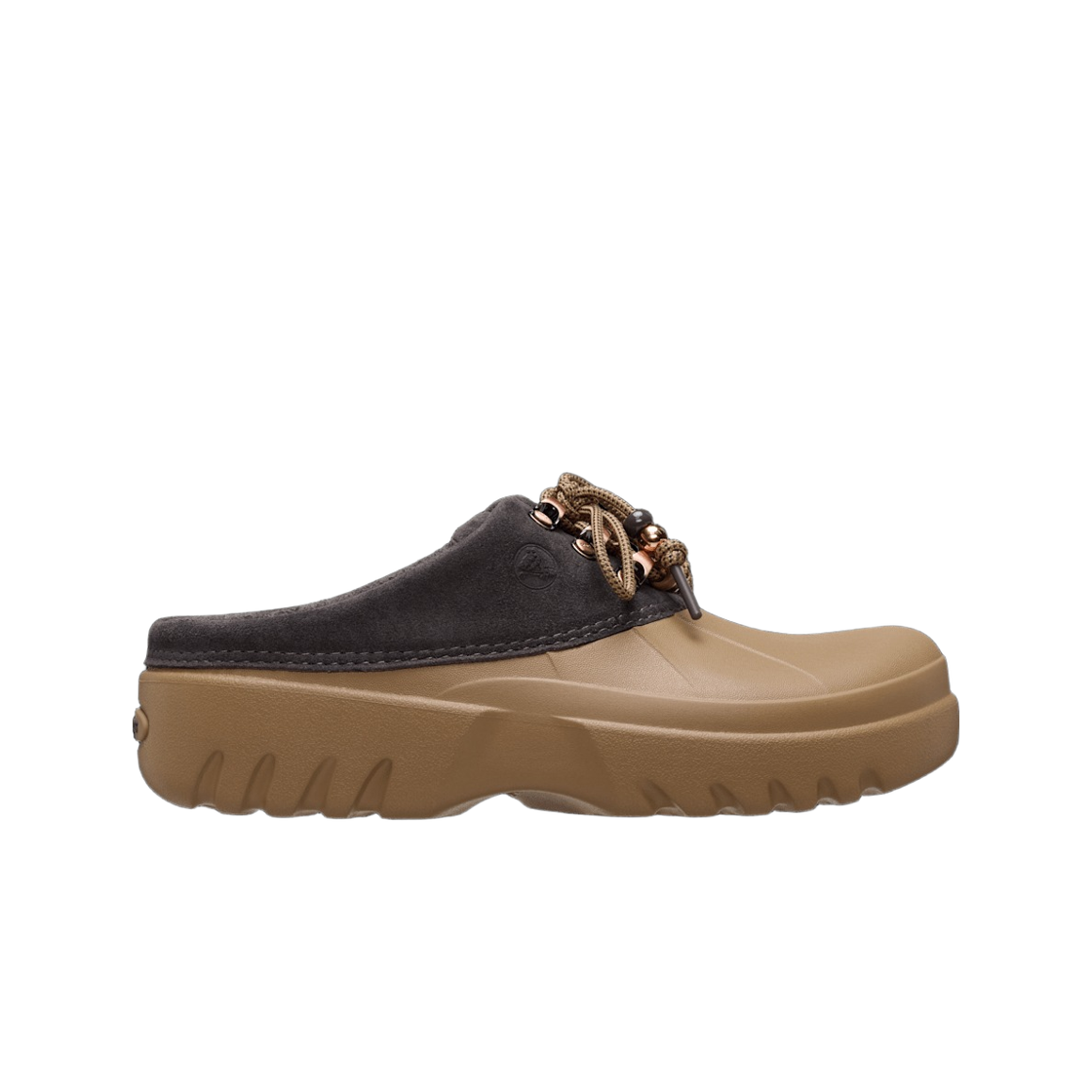214137-2MV (W) Crocs Axle Suede Mule Sepia Dark Cocoa