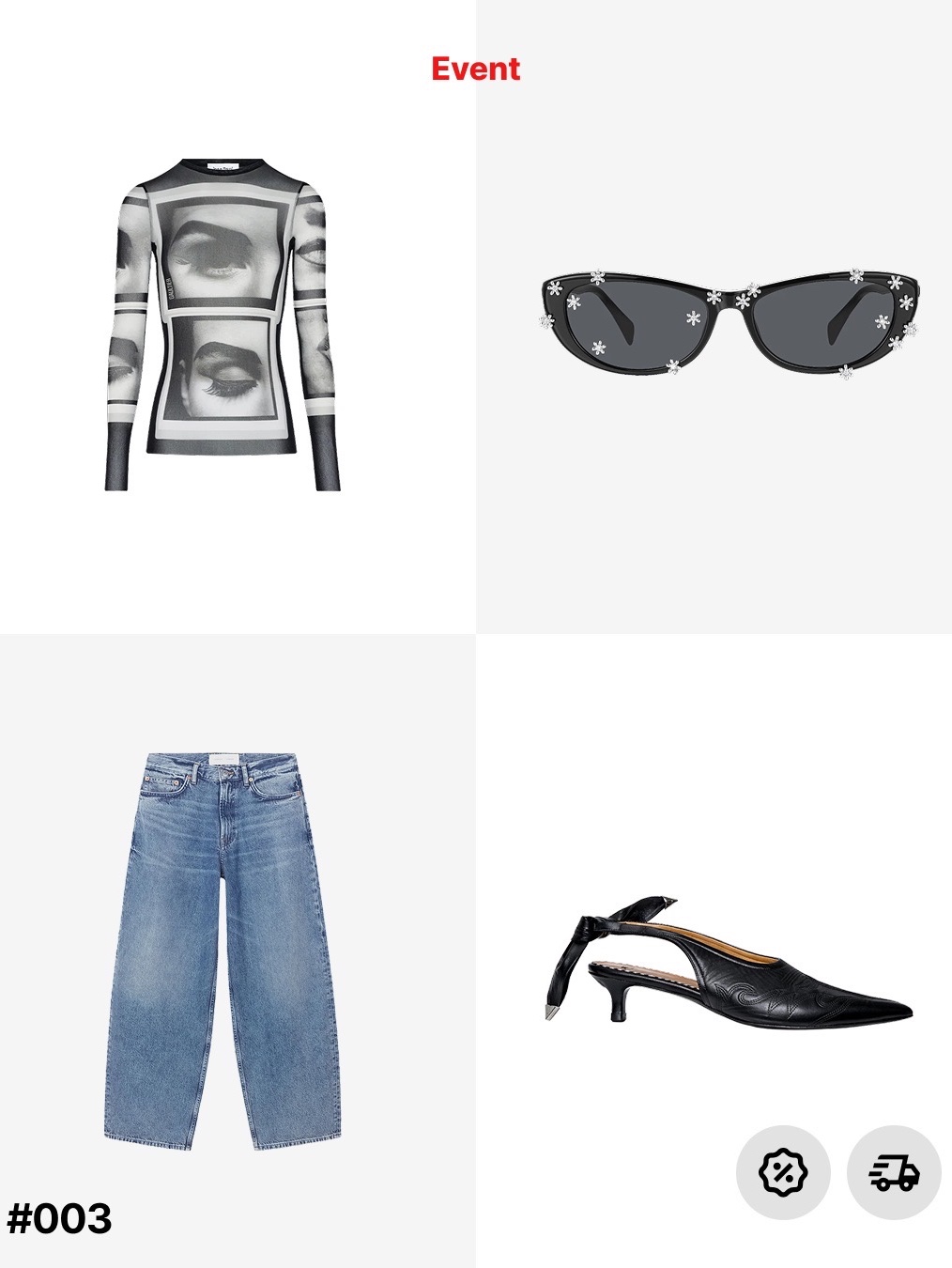 AKRYL Fruits Icon Tank White - 26FW, Walk In Paris Raw Denim Balloon Shorts Noir - 26SS 착용 스타일 - 4