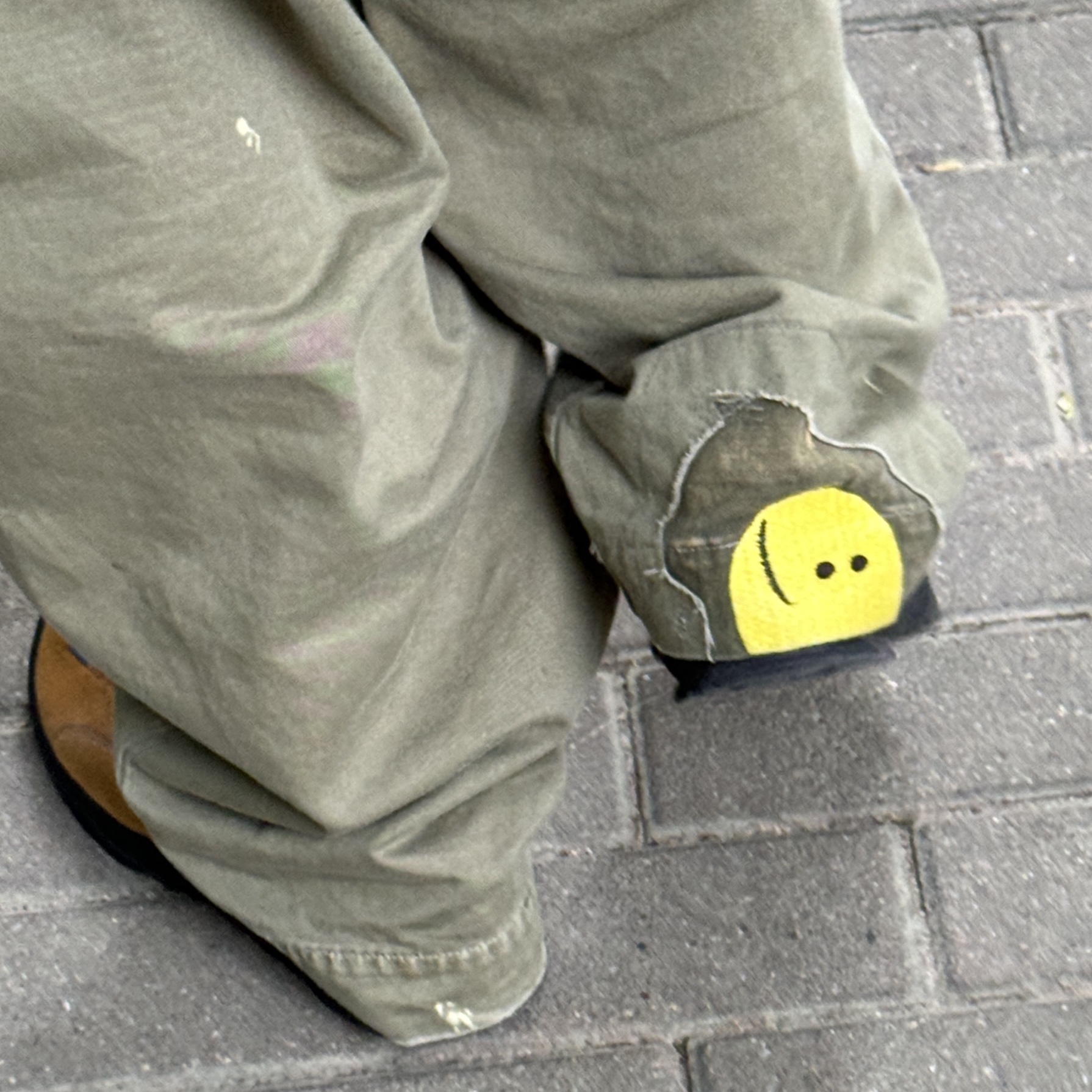 Kapital Katsuragi High Waist Neem Pants Khaki 착용 스타일
