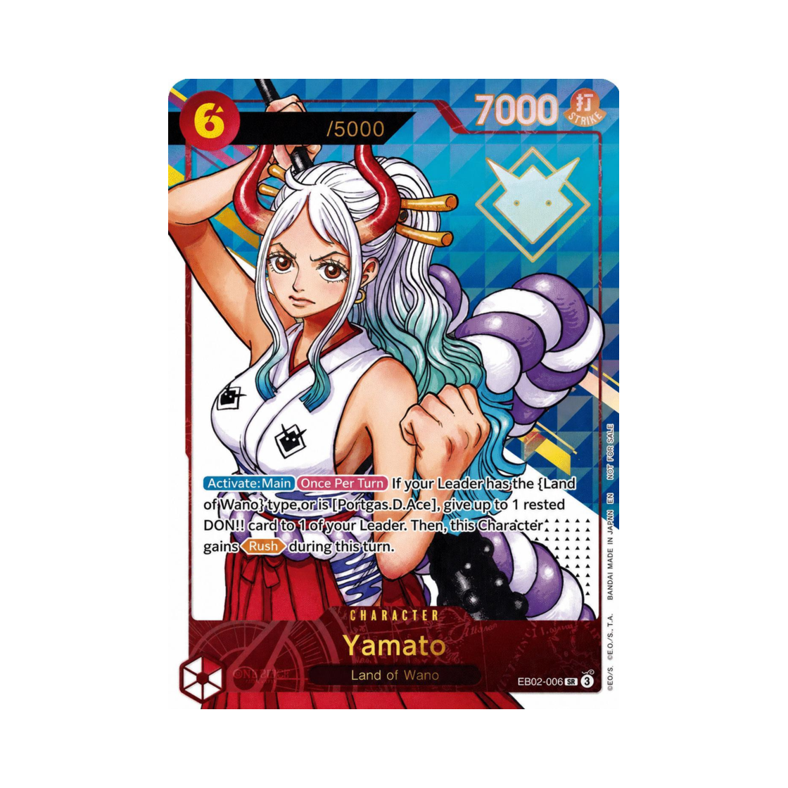 원피스 TCG 야마토 시리얼 넘버 SR EB02-006 프로모션 카드 엑스트라 그랜드 배틀 포스 스토어 우승 상 2026년 5월 (영문판)(One Piece TCG Yamato Serial Numbered SR EB02-006 Promotion Card Extra Grand Battle Force Stores Winner Prize May 2026 (English Ver.)) - 1