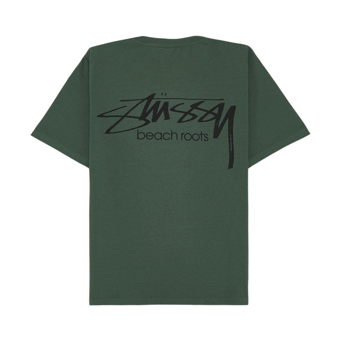 1905198 Stussy Beach Roots Pigment Dyed T-Shirt Pine