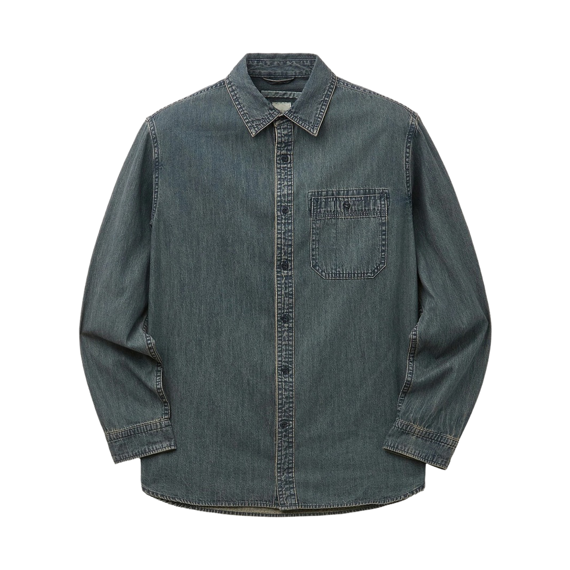 시리즈 워싱 데님 셔츠 스탠더드핏 블루(Series Washed Denim Shirt Standard Fit Blue)