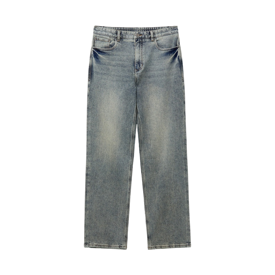 시리즈 돌청 루즈 스트레이트 데님 팬츠 인디고(Series Stone-Wash Loose Straight Denim Pants Indigo)