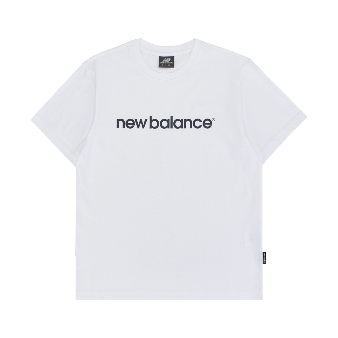 NBNEE31113-10 New Balance Essential Lettering Logo T-Shirt White