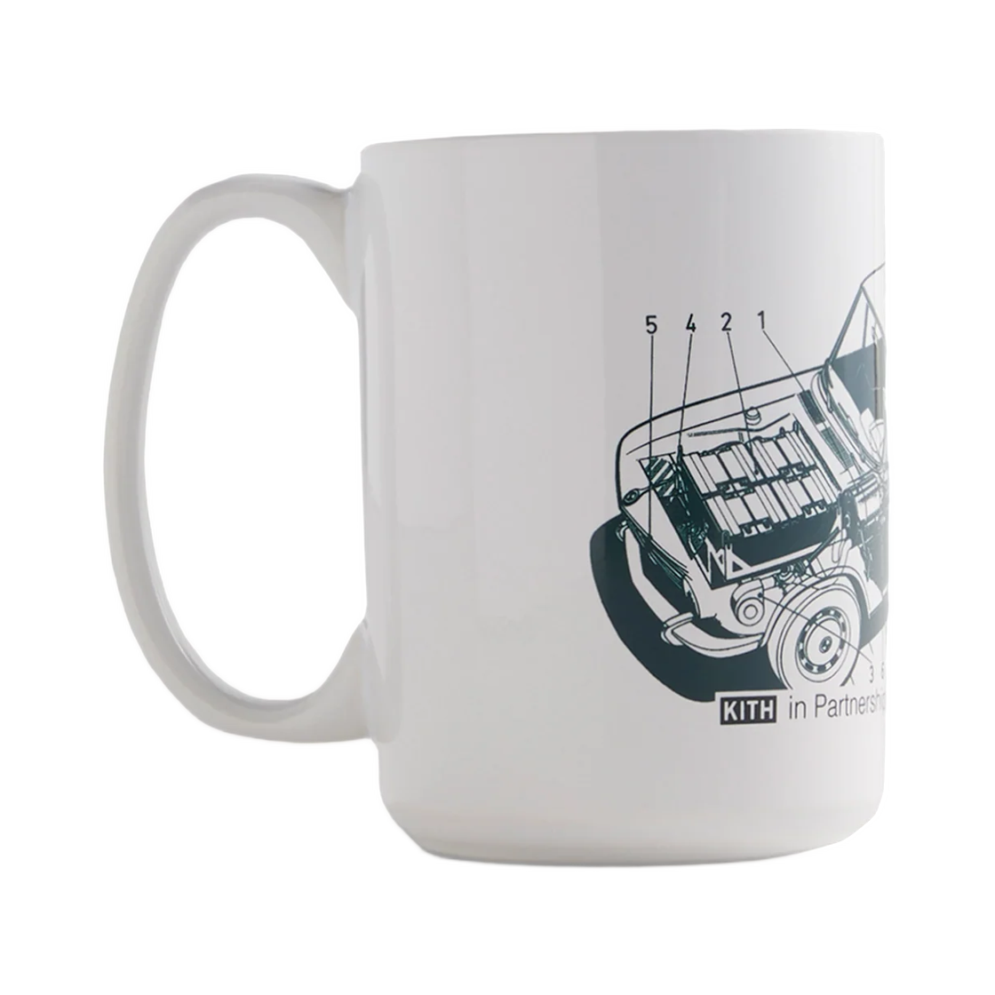 키스 x BMW 카 스케치 머그 화이트(Kith x BMW Car Sketch Mug White)